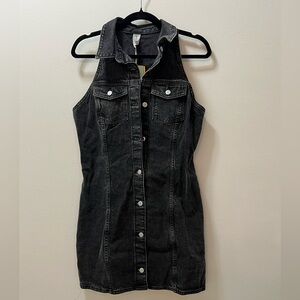 Black Denim Sleeveless Dress Size M